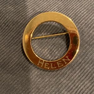Vintage Monet Gold Tone Brooch “Helen”